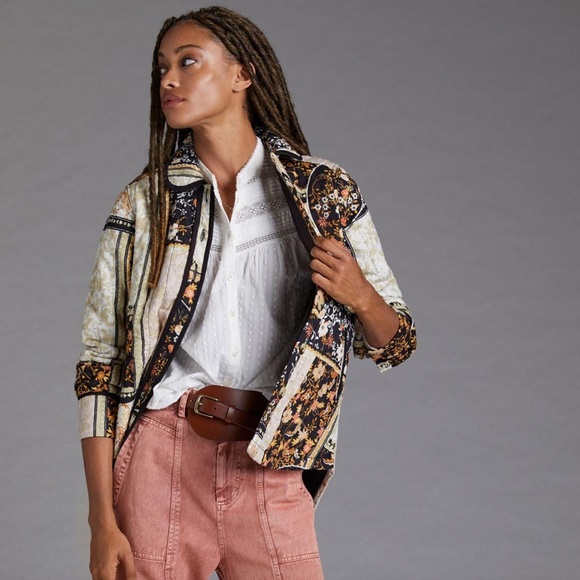 💥HOST PICK💥 ANTHROPOLOGIE PATCHWORK QUILTED SHIRT JACKET - Picture 5 of 16